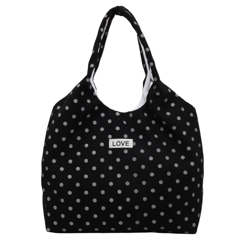 Casual Polka Dot Tote Bag LoungeYard — product view 7