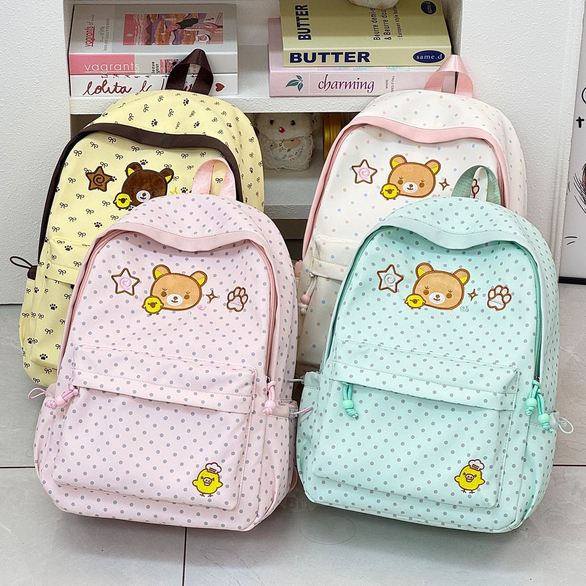 Cute Illustrated Animal-Themed Backpack LoungeYard — product view 4
