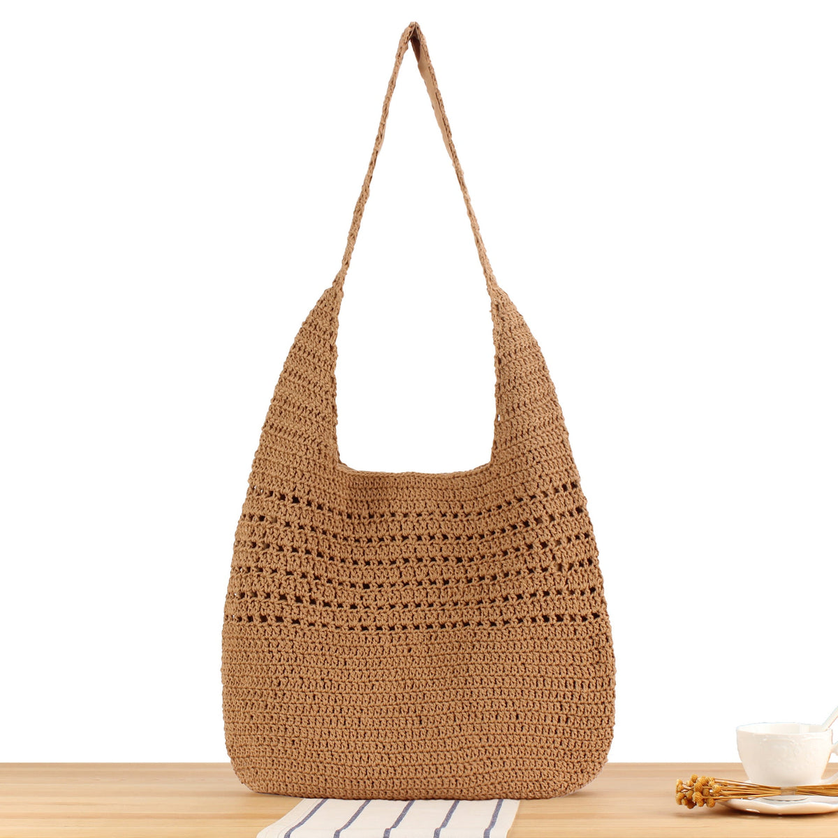 Macrame Shoulder Bag with High Wearing Comfort LoungeYard — product view 6