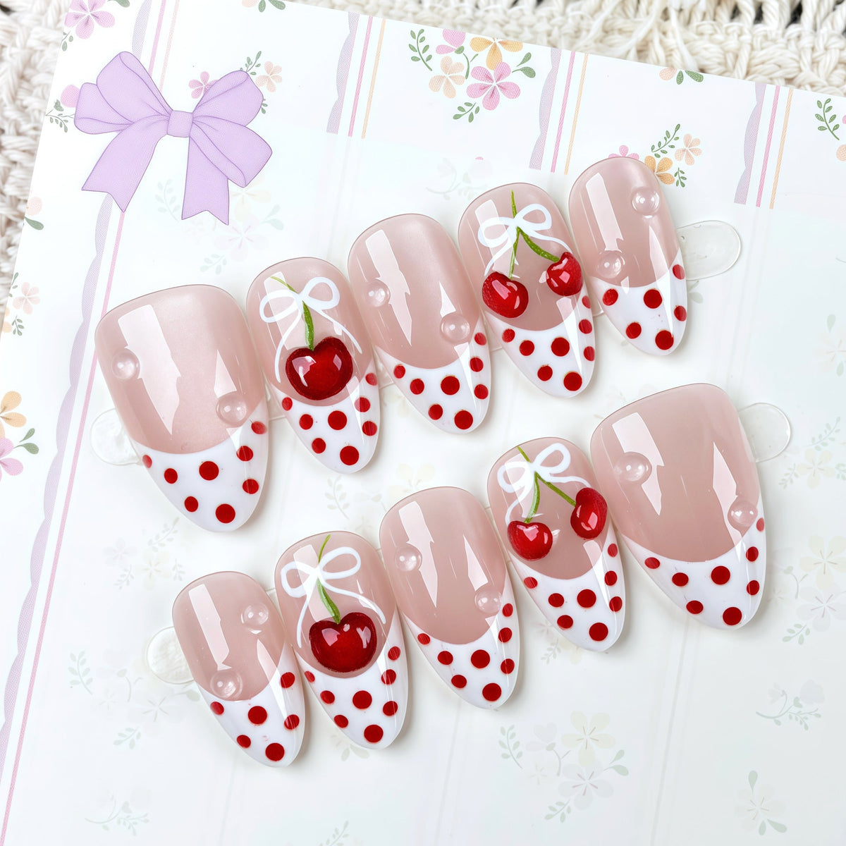 Creative Cherry Blossom Press-On Nail Set — product view 3
