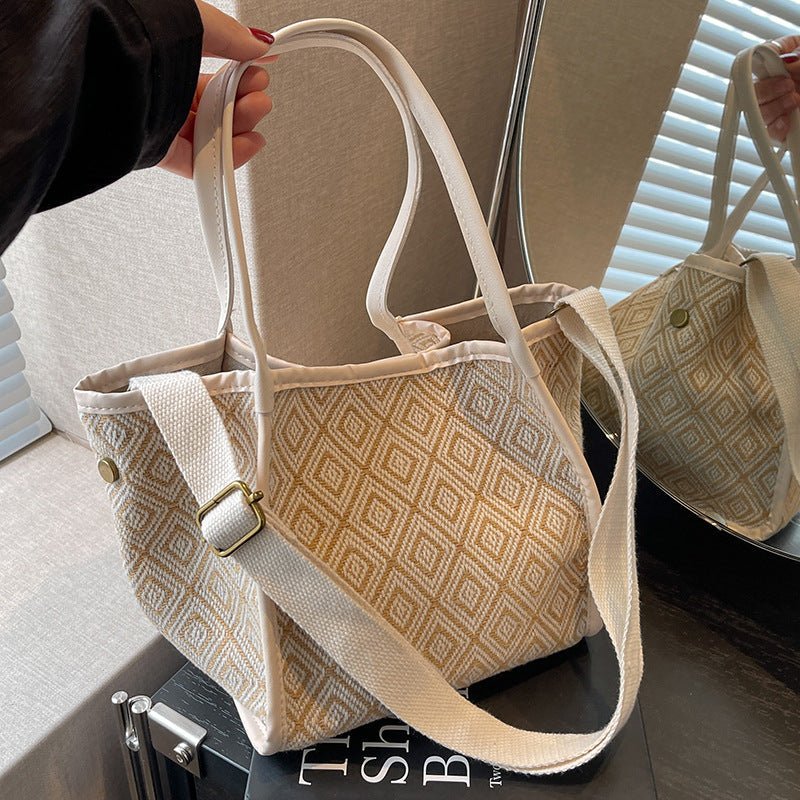 Geometric Patterned Tote Bag — product view 2