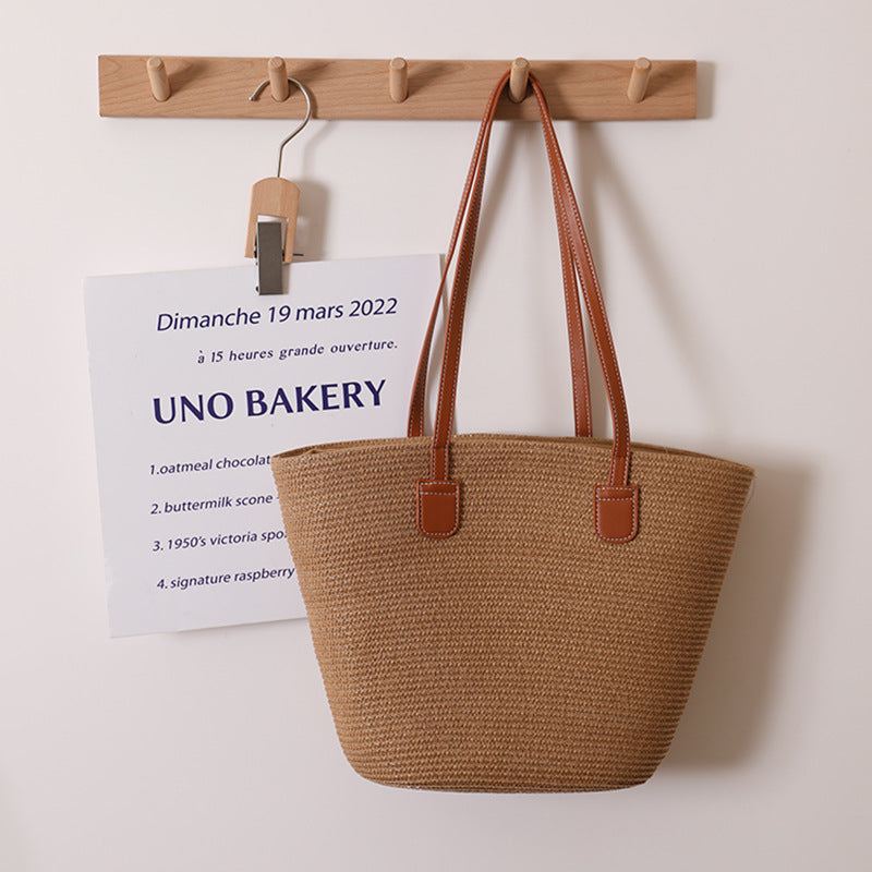 Elegant Bast Shoulder Bag with Striped Design LoungeYard — product view 2