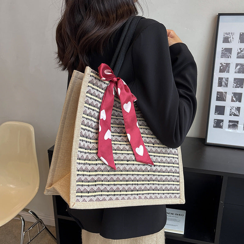 Decorative Patterned Tote Bag — product view 4