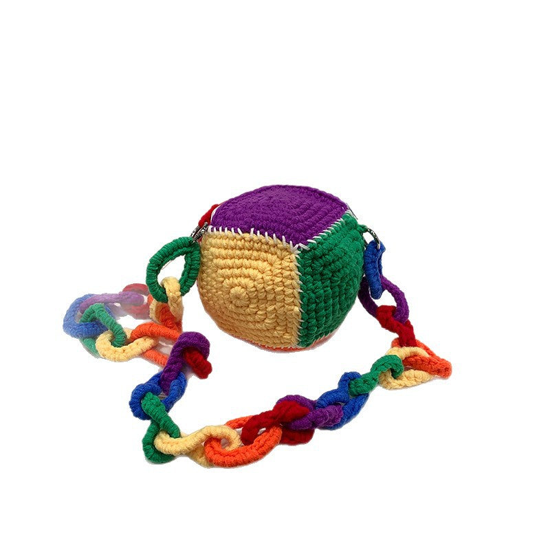 Colorful Geometric Crochet Mini Crossbody Bag — product view 7