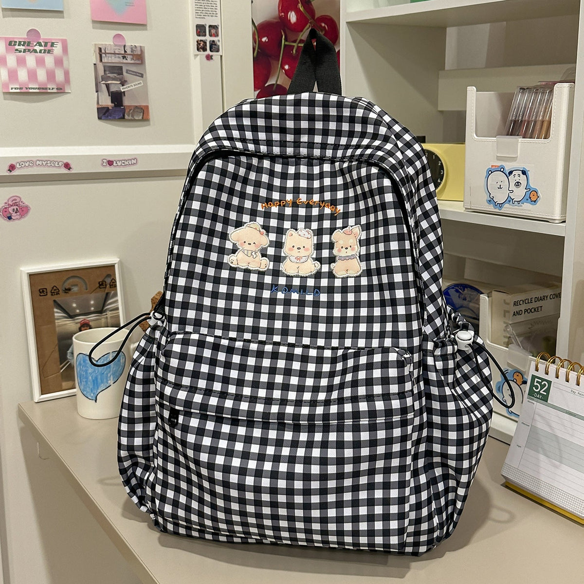 Adorable Graphic Print Backpack LoungeYard — product view 6