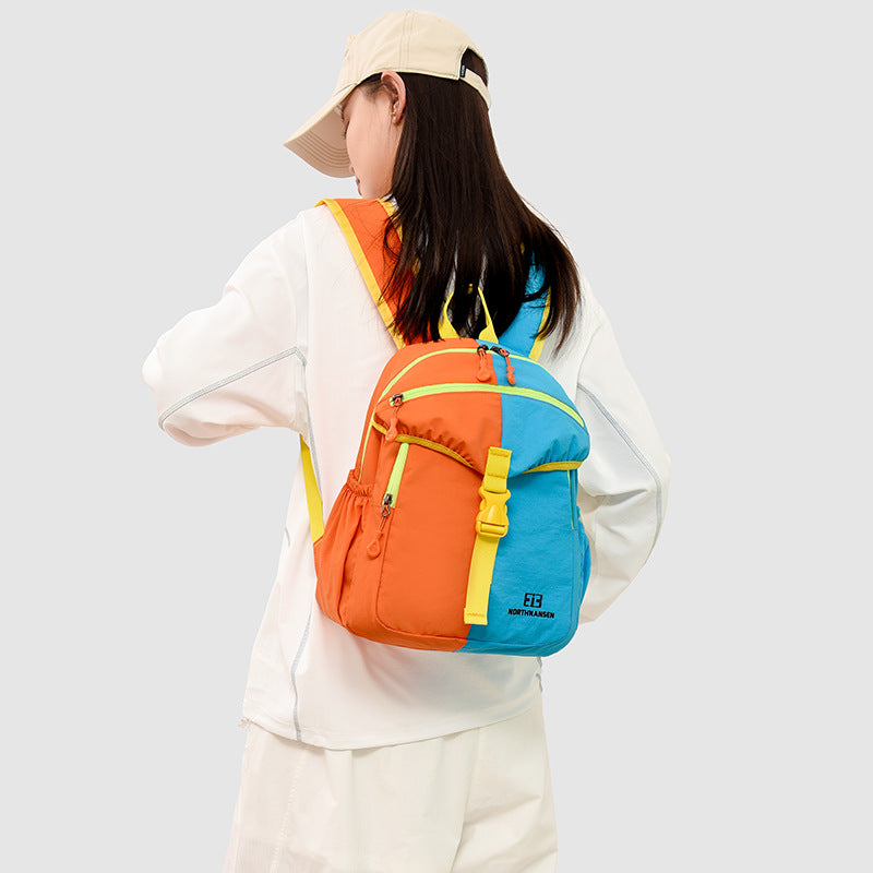 Color-Block Multi-Pocket Backpack LoungeYard — product view 2
