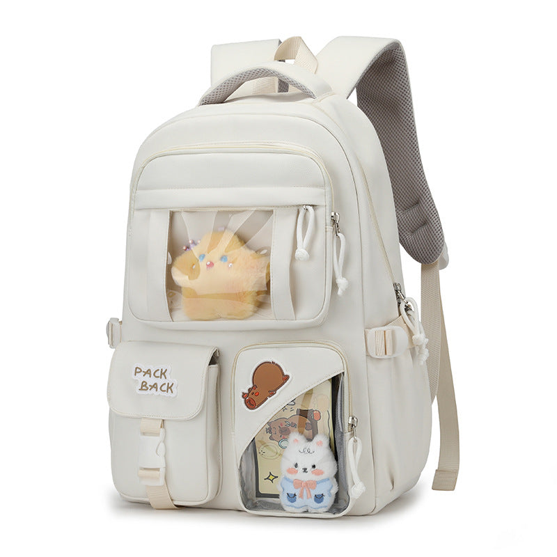 Playful backpack with transparent compartments LoungeYard — product view 5