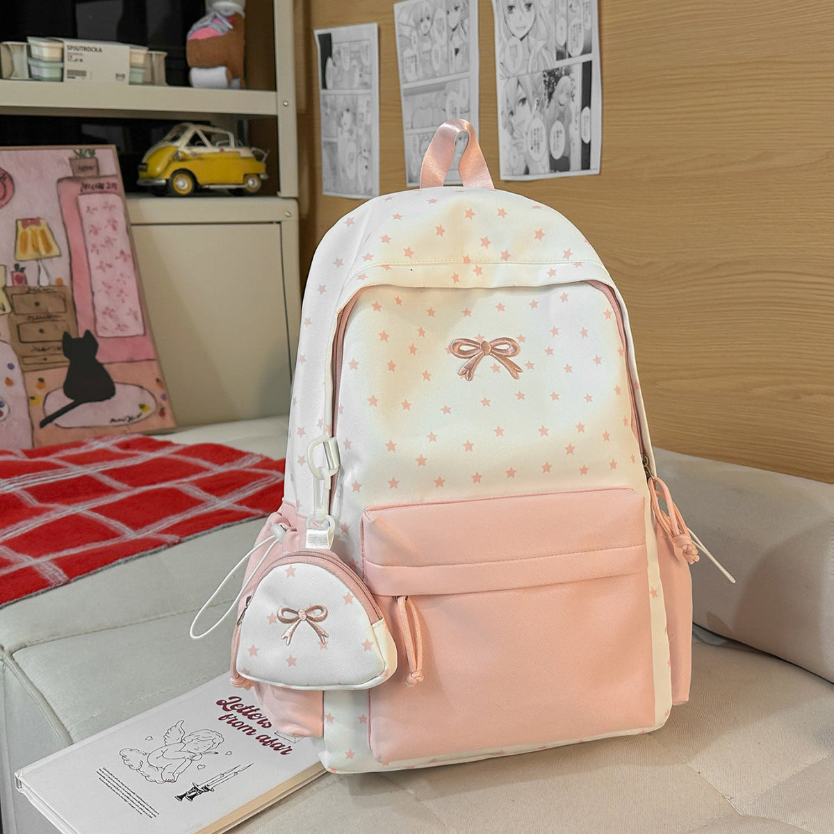 Playful Bow-Embellished Backpack LoungeYard — product view 7