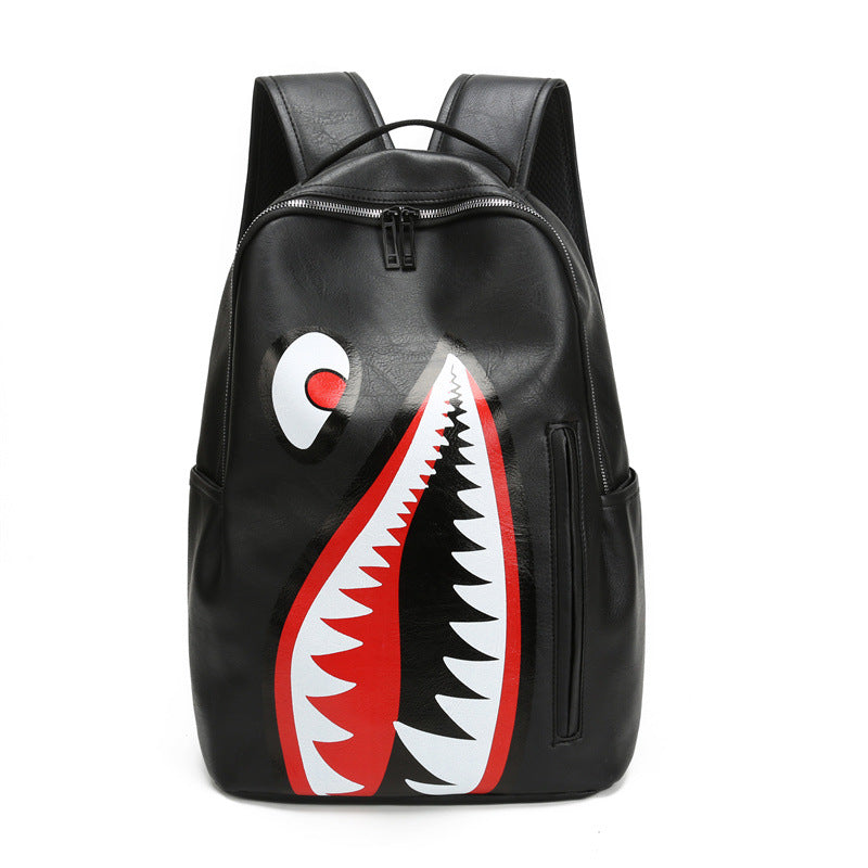 Shark-Graphic Casual Backpack LoungeYard — product view 5