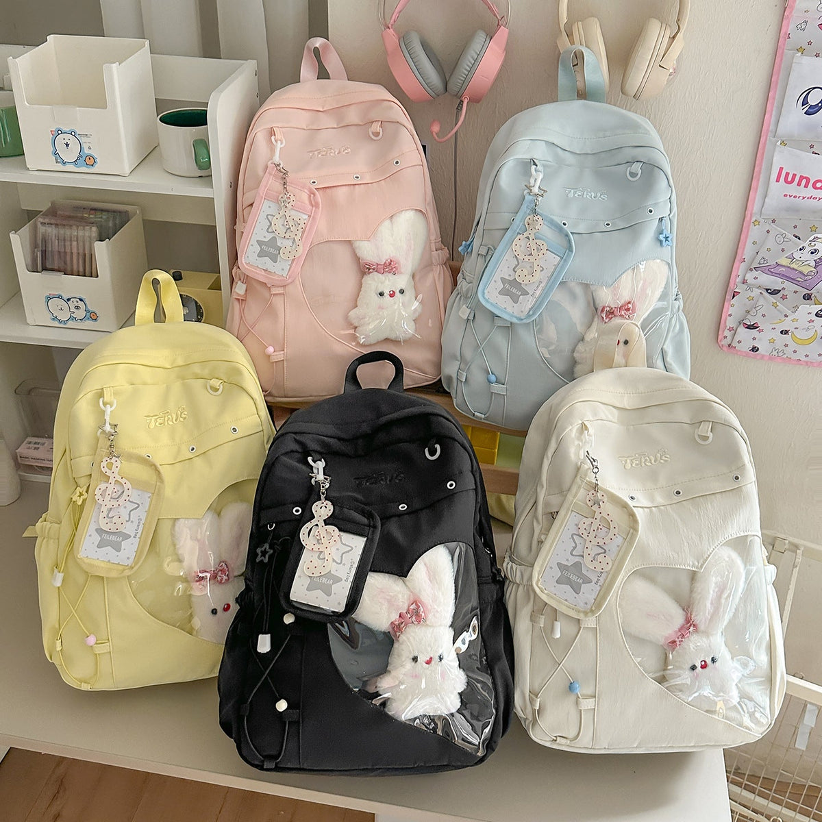 Cute Character-Themed Transparent Backpack LoungeYard — product view 4
