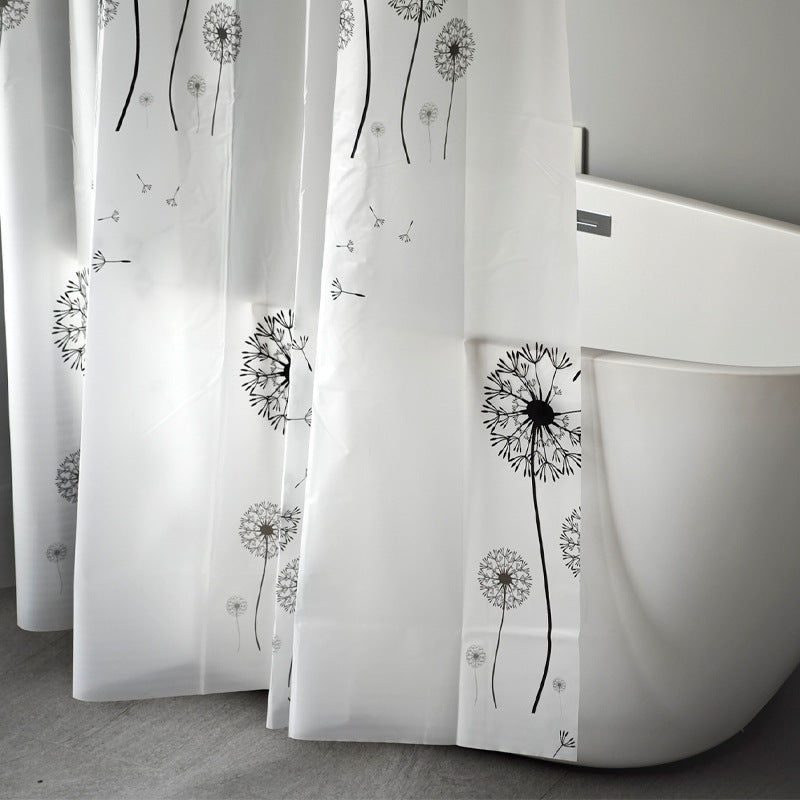 Dandelion Print Shower Curtain LoungeYard — product view 3