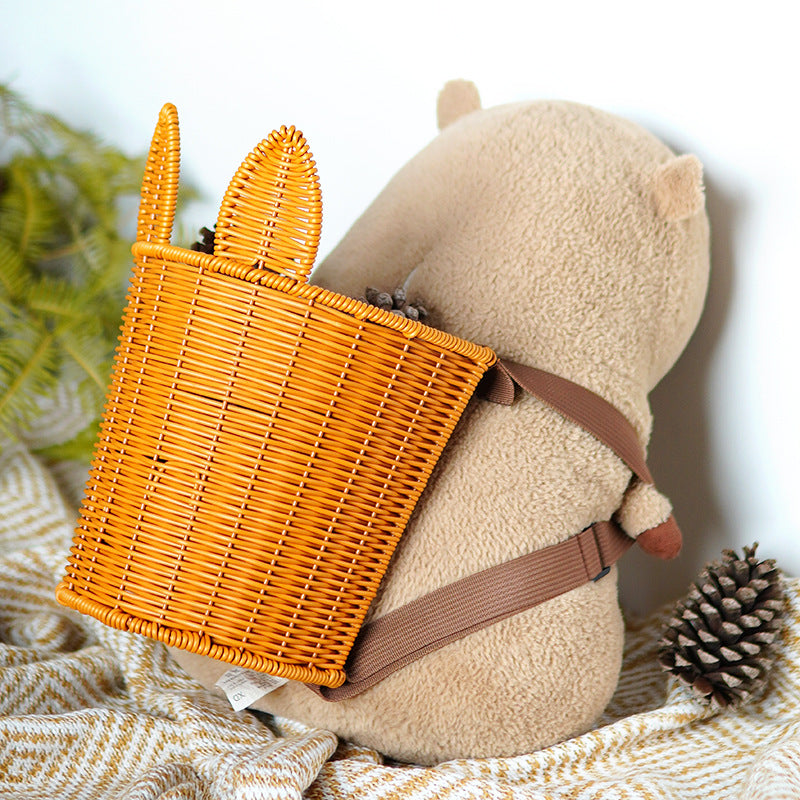 Women handcrafted basket bag LoungeYard — product view 3