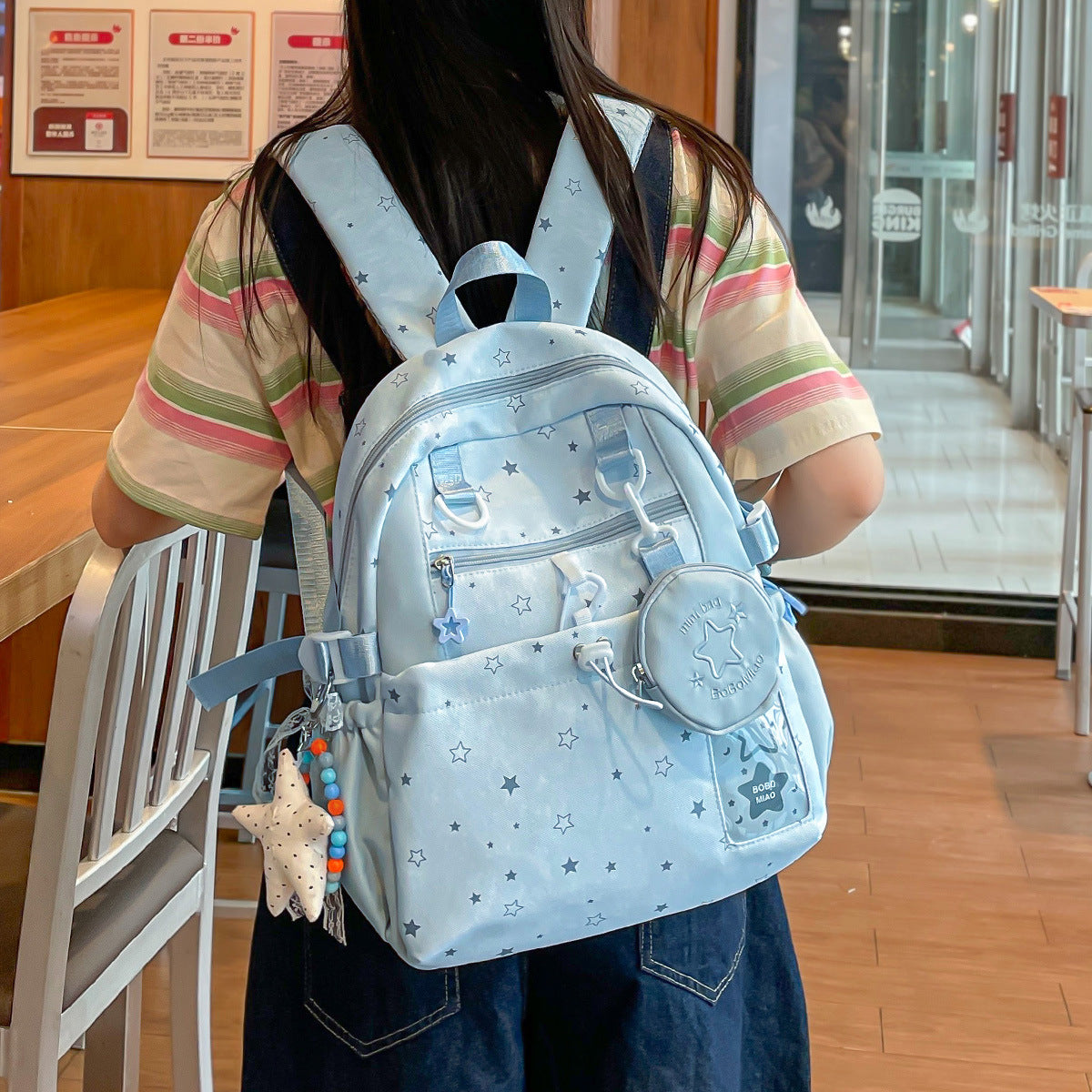 Star-Patterned Multi-Functional Backpack LoungeYard — product view 3