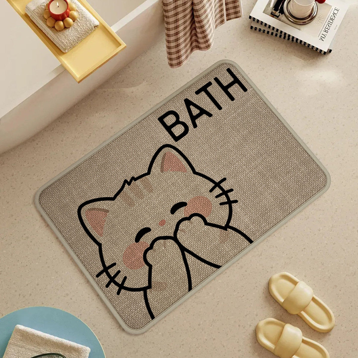 Cute Panda-Themed Bathroom Mat — product view 2