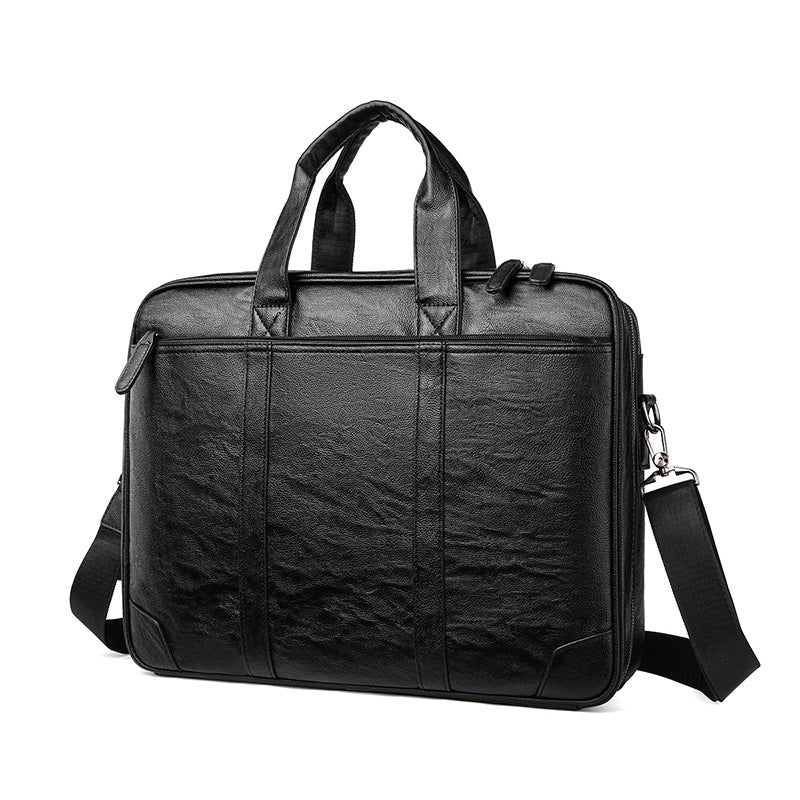 Classic Leather Business Laptop Briefcase LoungeYard — product view 3