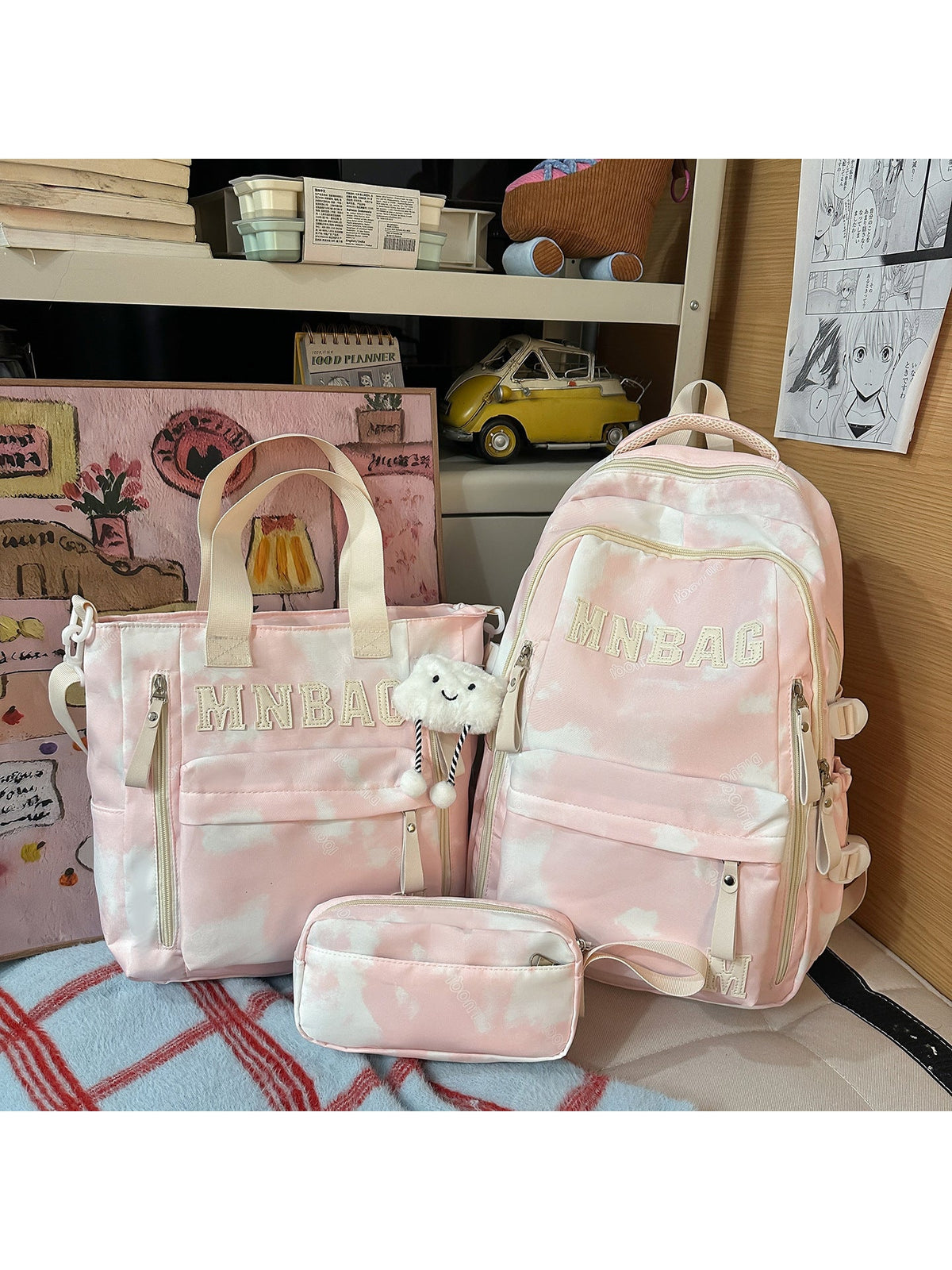 Versatile Travel School Backpack Set LoungeYard — product view 1