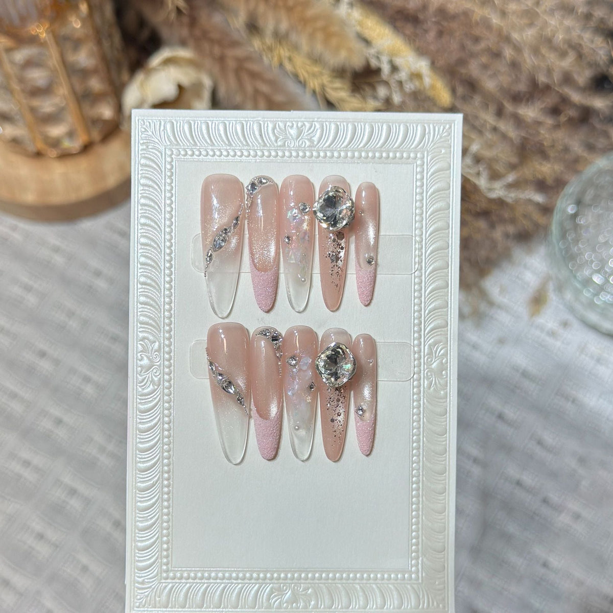 Glamorous Crystal-Embellished Press-On Nail Set — product view 3