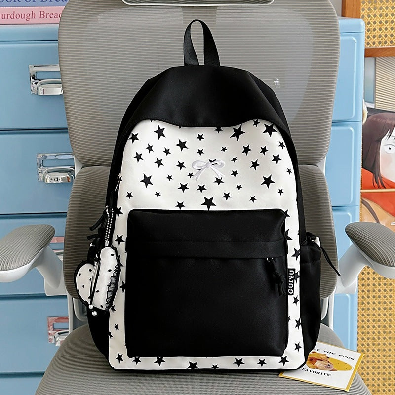 Cartoon-Themed Star-Patterned Backpack LoungeYard — product view 7
