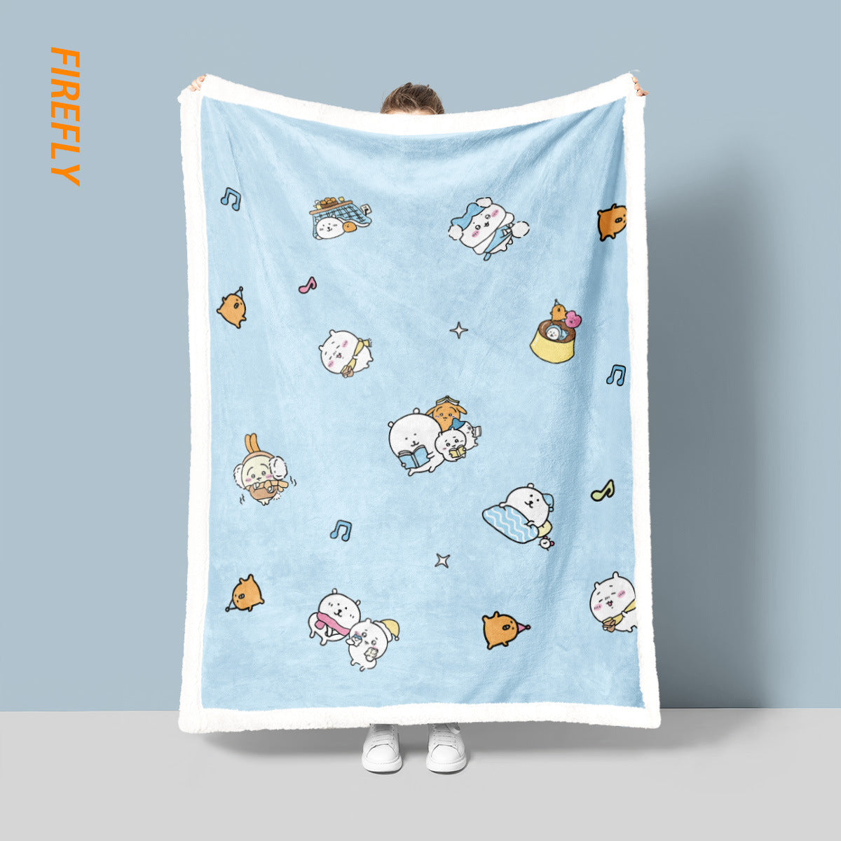 Cartoon-Themed Fleece Throw Blanket — product view 3