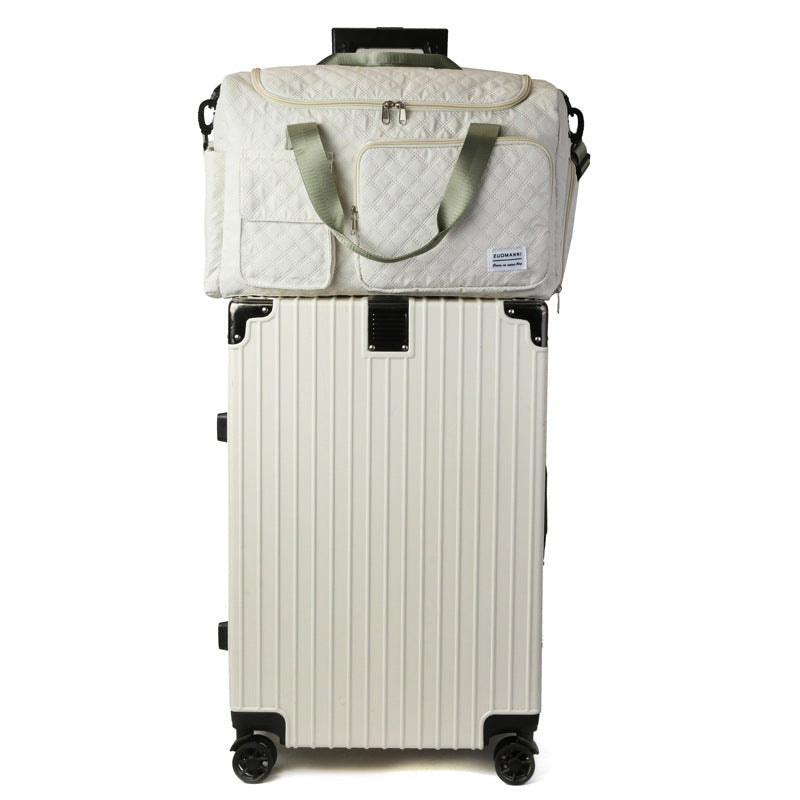 Spacious Sport Duffel Bag With Textured Surface LoungeYard — product view 1