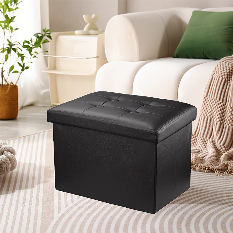 Multifunctional Leather Storage Ottoman Bowlift — product view 4