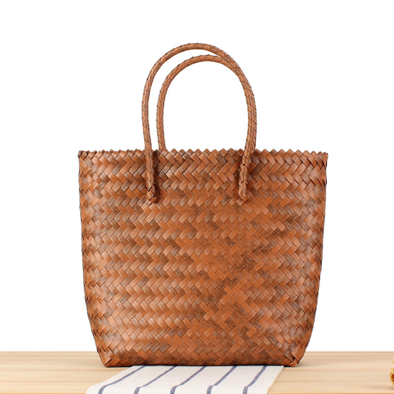 Braided Tote Bag with Sturdy Carry Handles LoungeYard — product view 2
