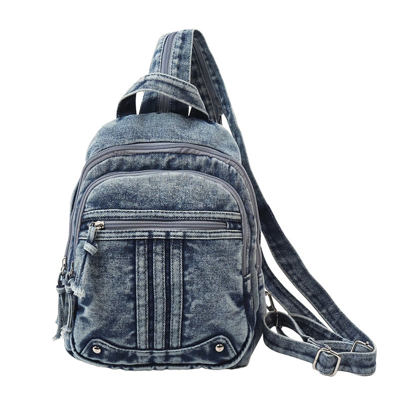 Multifunctional Denim Backpack LoungeYard — product view 5