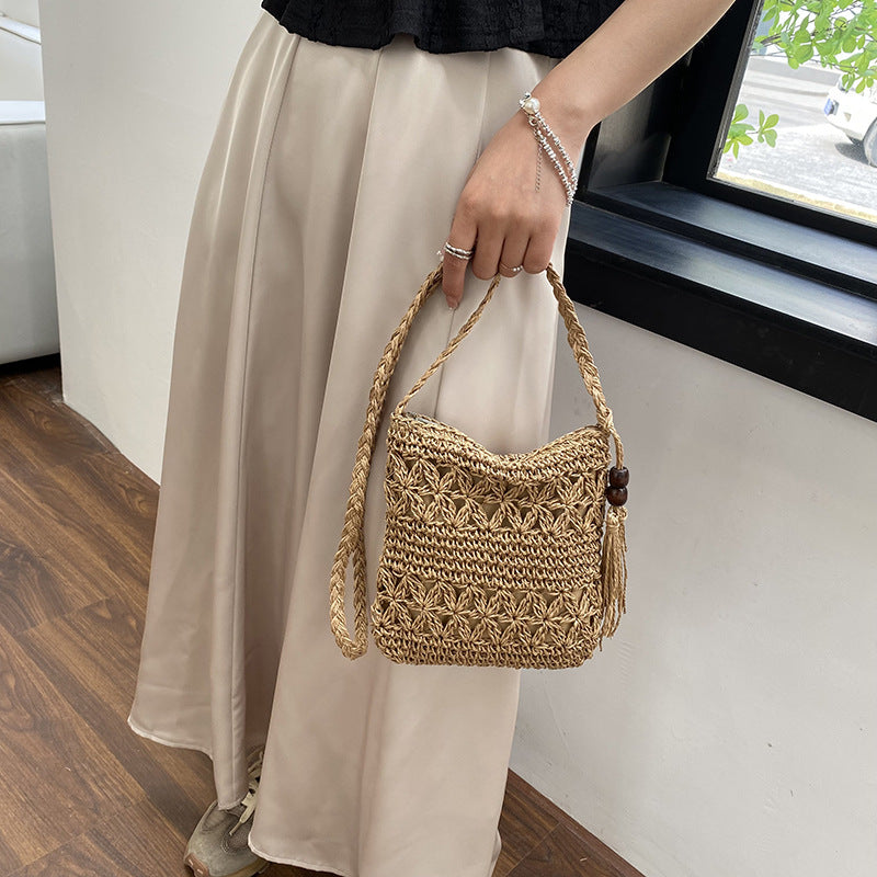 Handmade Macrame Shoulder Bag LoungeYard — product view 3