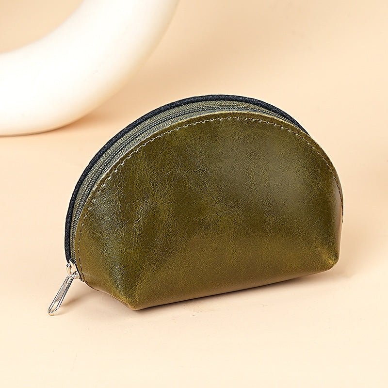 Premium Leather Zippered Coin Pouch — product view 4