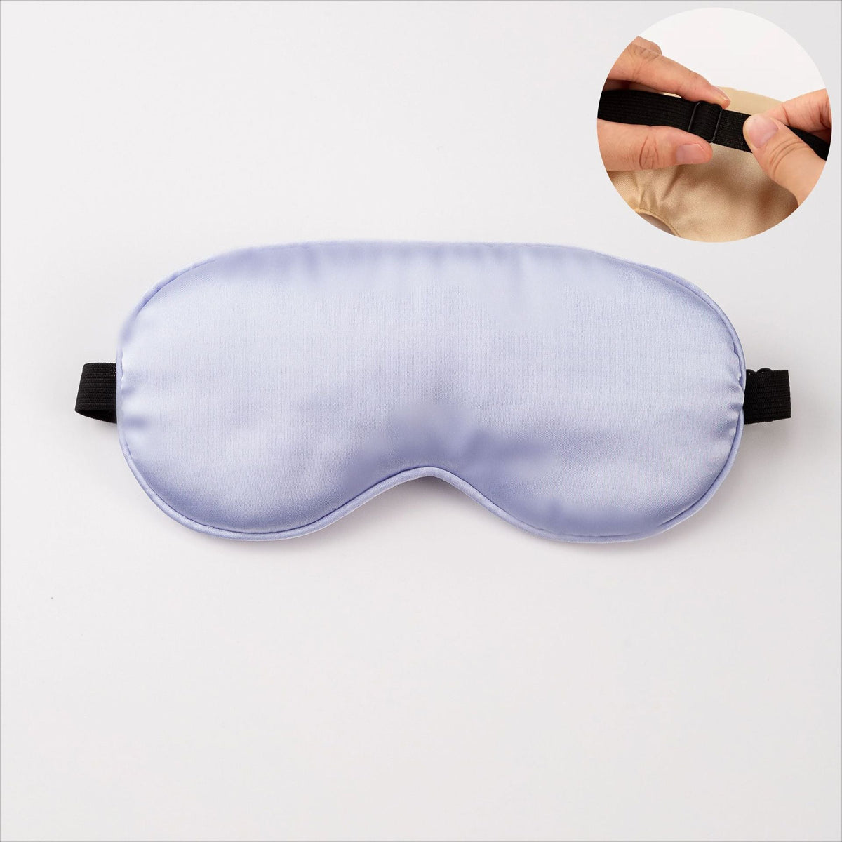 Unisex nan ergonomic sleep mask with adjustable elastic band and soft satin surface LoungeYard — product view 3