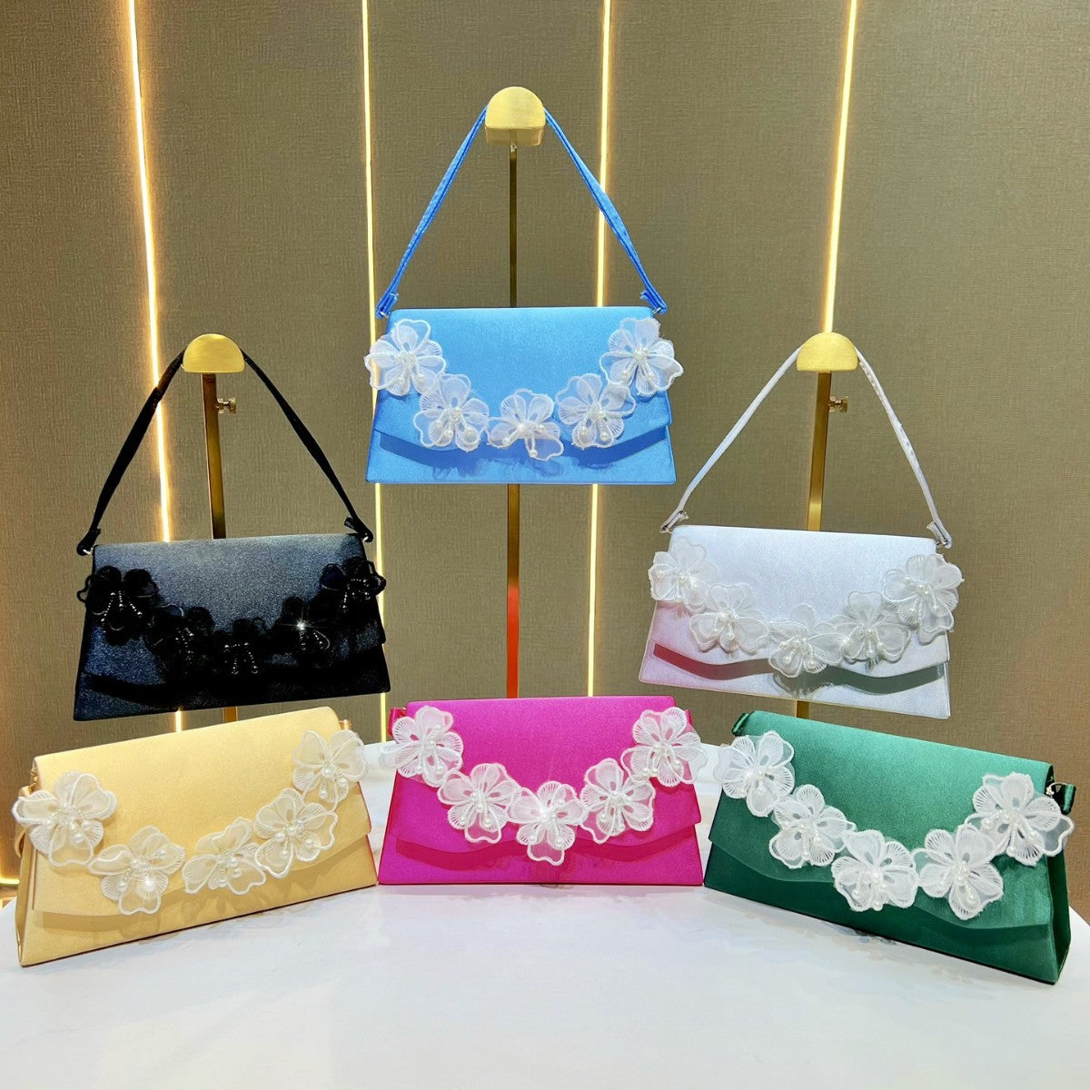 Floral-Accented Evening Handbag — product view 4