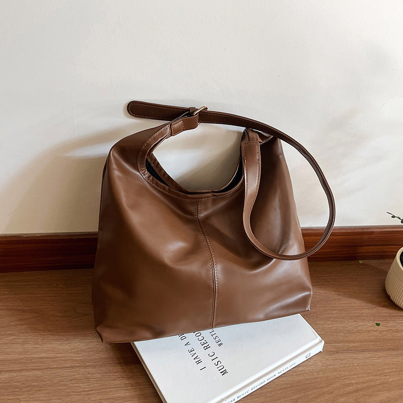 WoSpacious Soft Leather Hobo Bag LoungeYard — product view 2