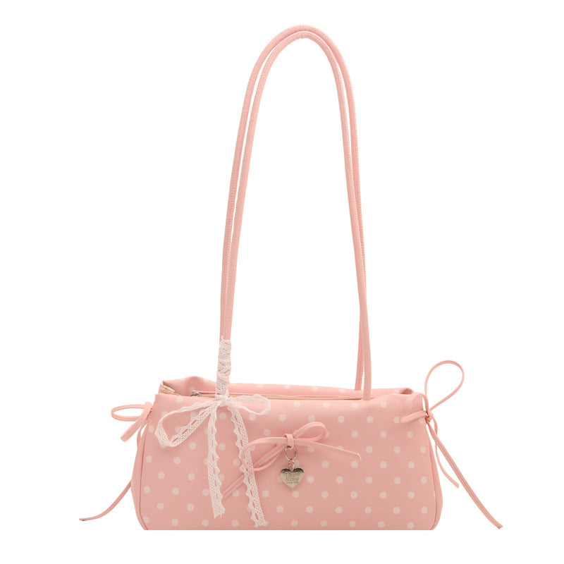 WoCharming Polka Dot Bow Detail Handbag LoungeYard — product view 5