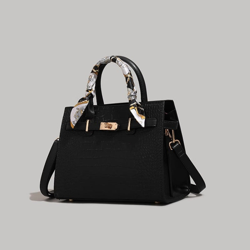 Chic Crocodile-Embossed Handbag LoungeYard — product view 2