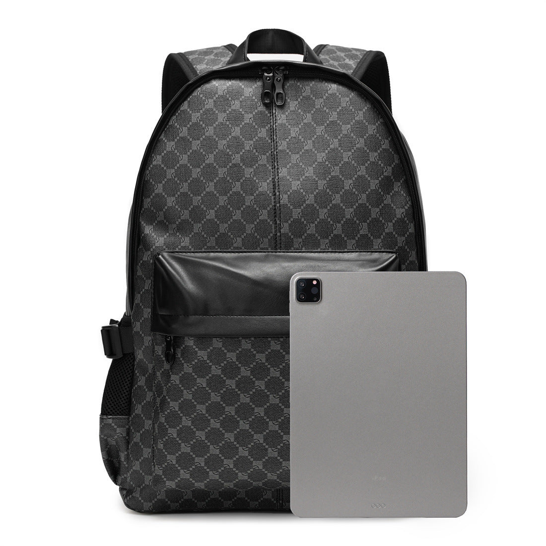 Fashionable city backpack with stylish pattern and durable outer material LoungeYard — product view 3