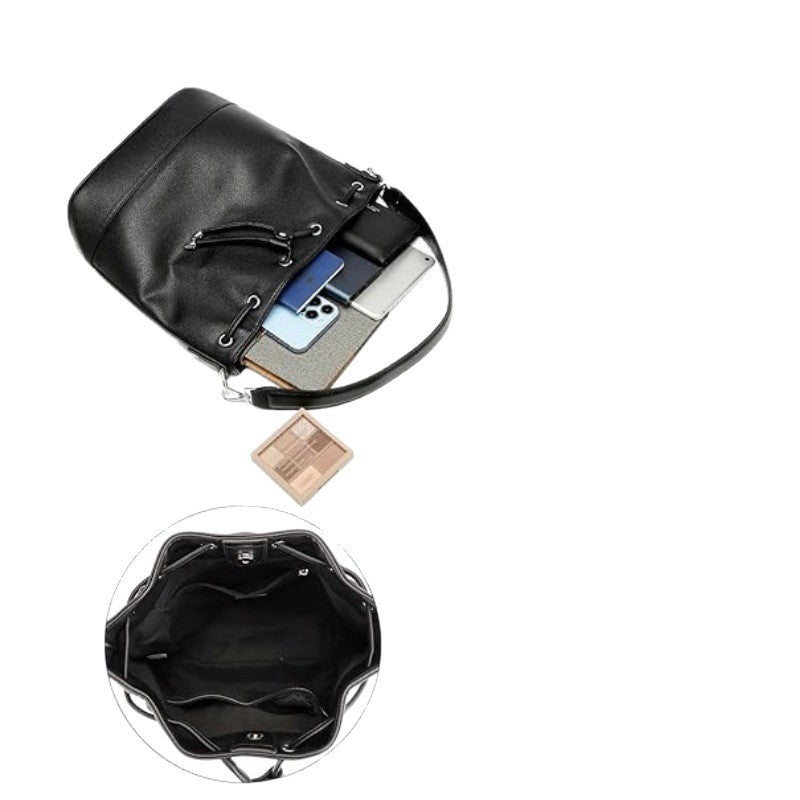 Practical drawstring bag with adjustable shoulder strap LoungeYard — product view 5