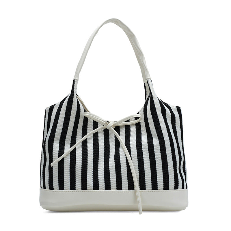 Striped Casual Tote Bag — product view 5