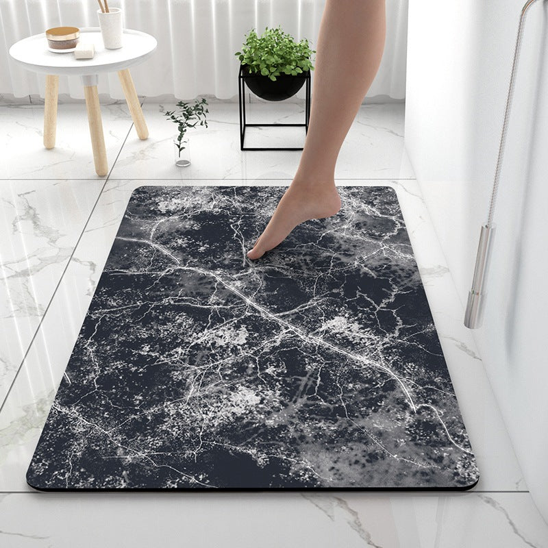 Soft Print Abstract Marble Bath Mat LoungeYard — product view 7