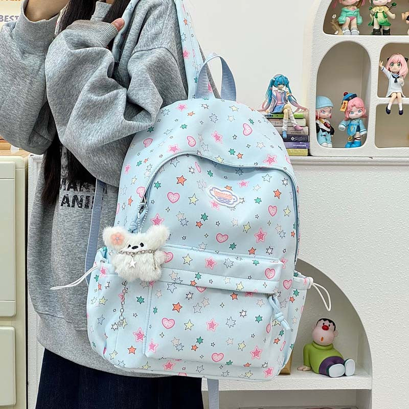 Playful Star-Print Backpack LoungeYard — product view 2