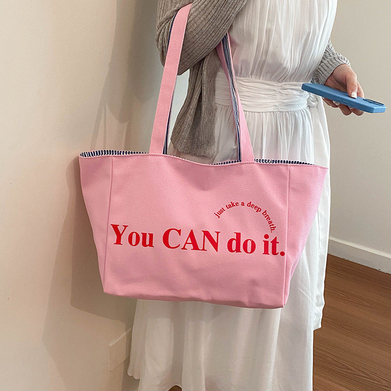 Striped Canvas Tote Bag — product view 6