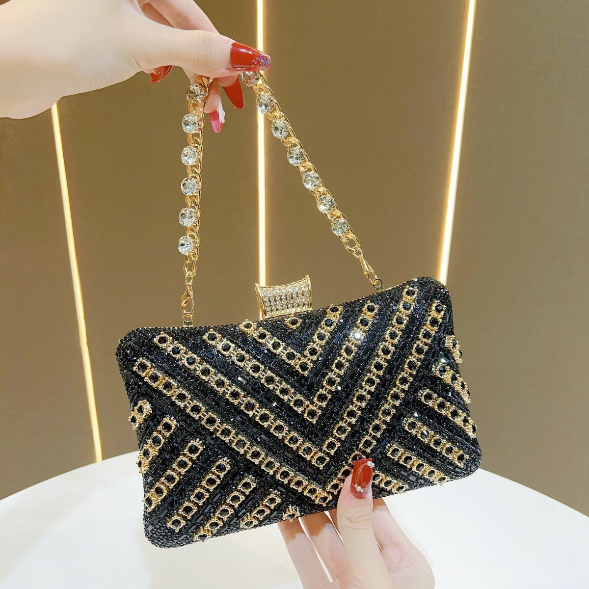 Crystal-Studded Evening Clutch — product view 7