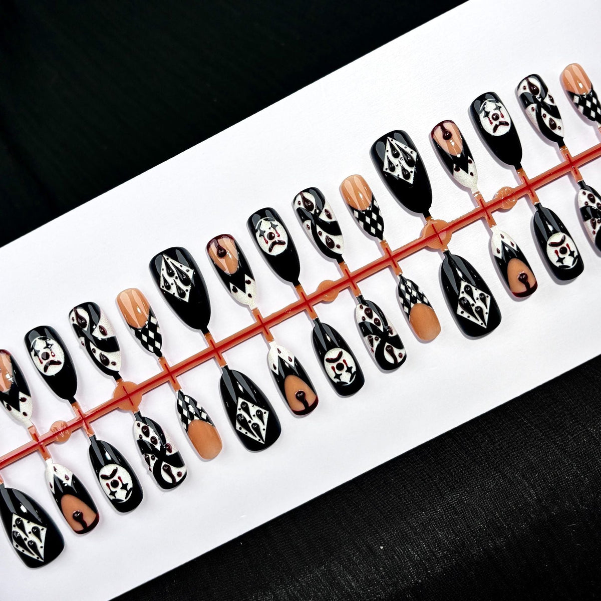 Artistic Press-On Nail Art Set with Theatrical Designs — product view 2