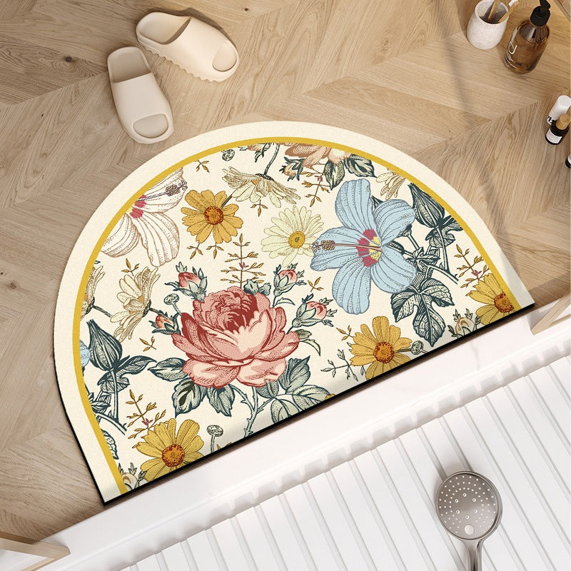 Ornate Half-Round Bath Mat — product view 5