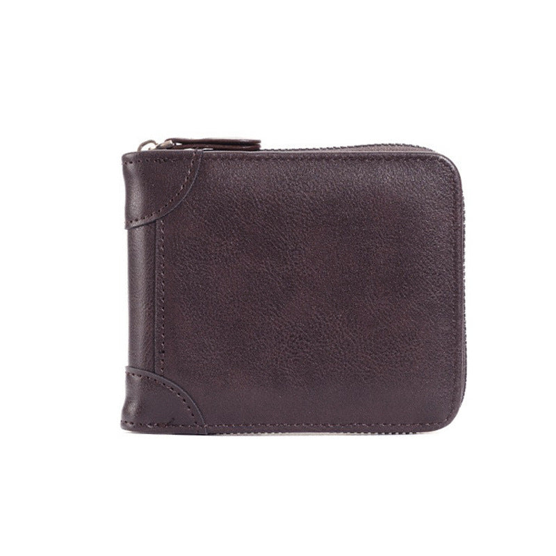 Durable Leather Zipper Wallet — product view 1