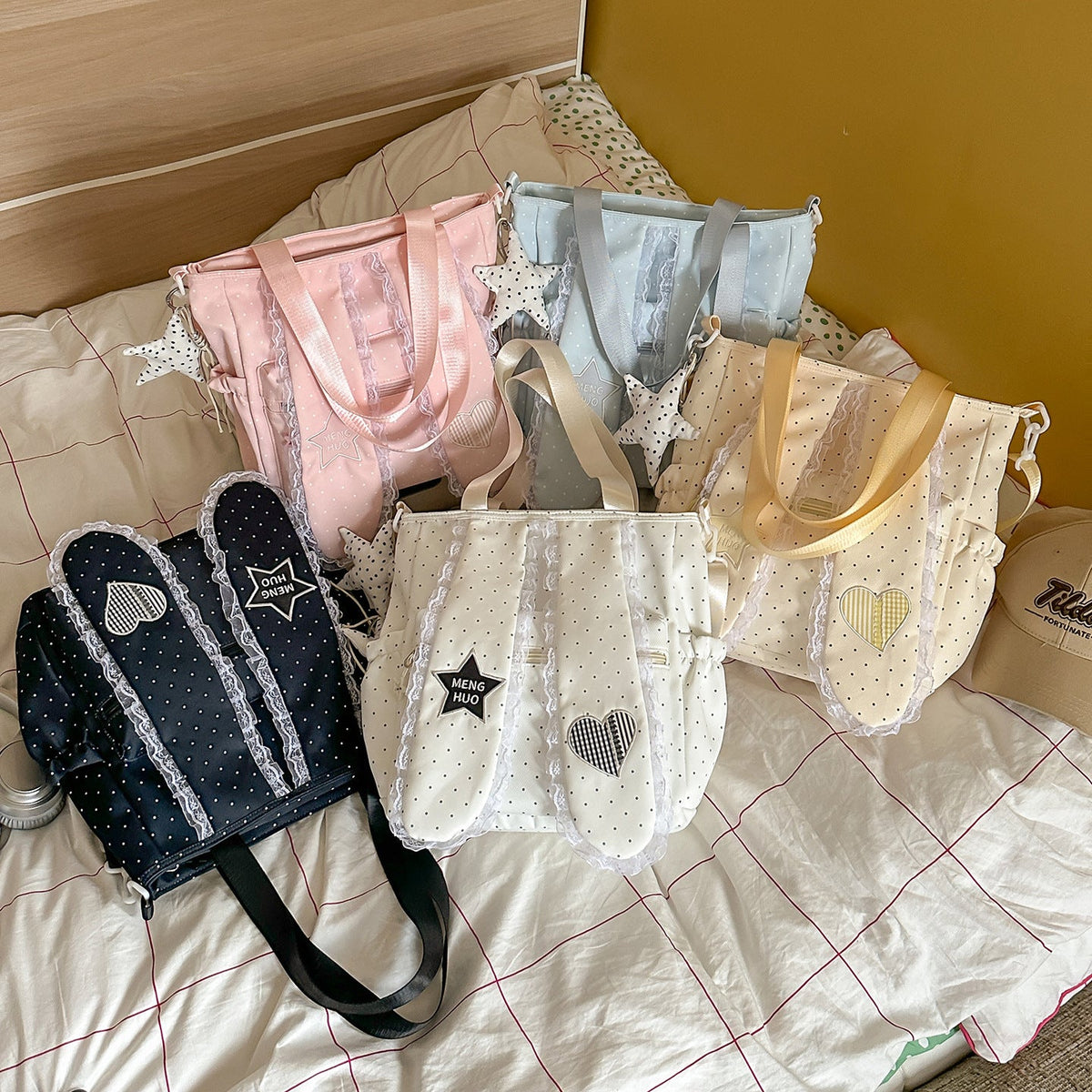 Cute Decorative Bunny-Ear Tote Bag LoungeYard — product view 4