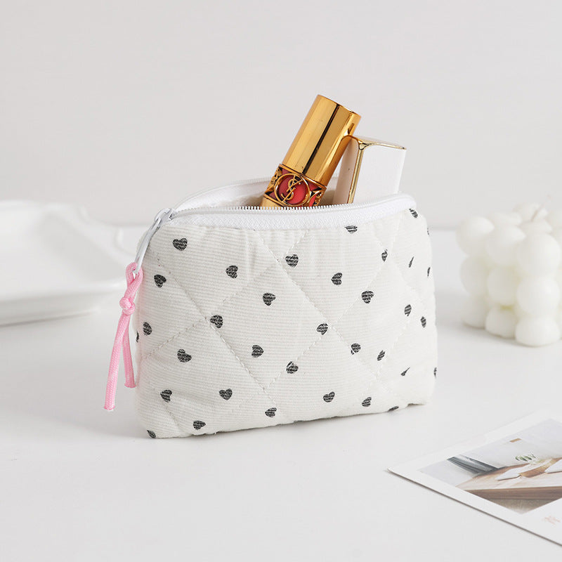 Quilted Floral Makeup Pouch — product view 3