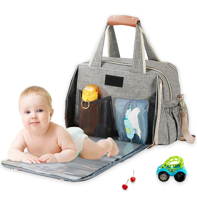Ladies diaper bag with integrated changing mat LoungeYard — product view 6