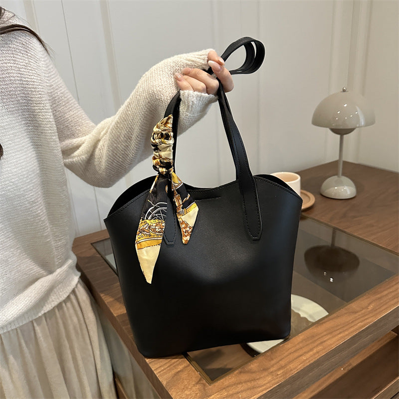 WoChic Designer Tote Bag with Stylish Scarf LoungeYard — product view 1