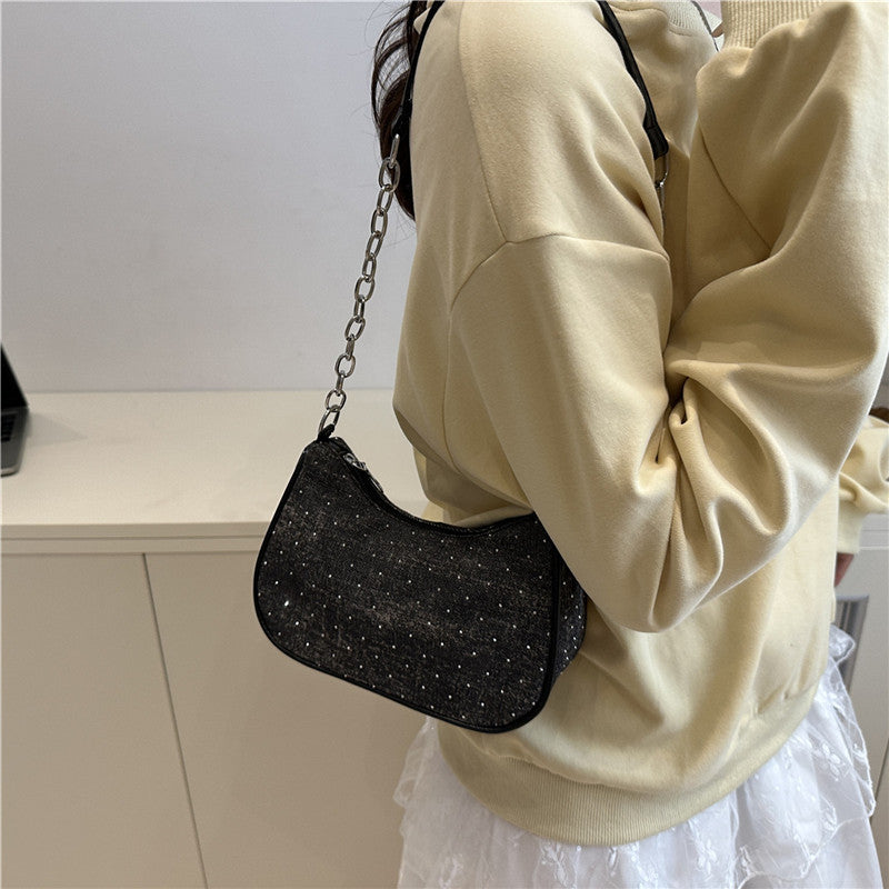 Stylish Chain-Handled Hobo Bag LoungeYard — product view 3