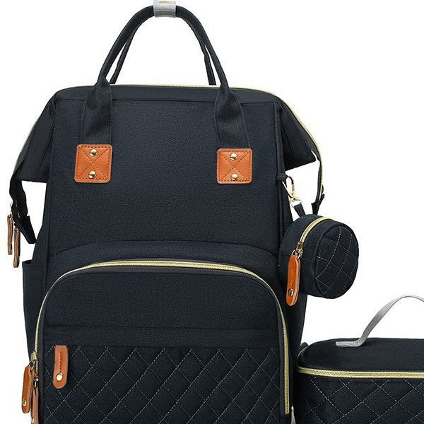 Multi-Purpose Quilted Diaper Backpack LoungeYard — product view 2